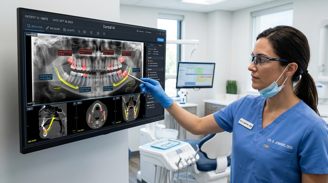 Dentalna AI dijagnostika i kolor-kodirana analiza ortopana i CBCT-a