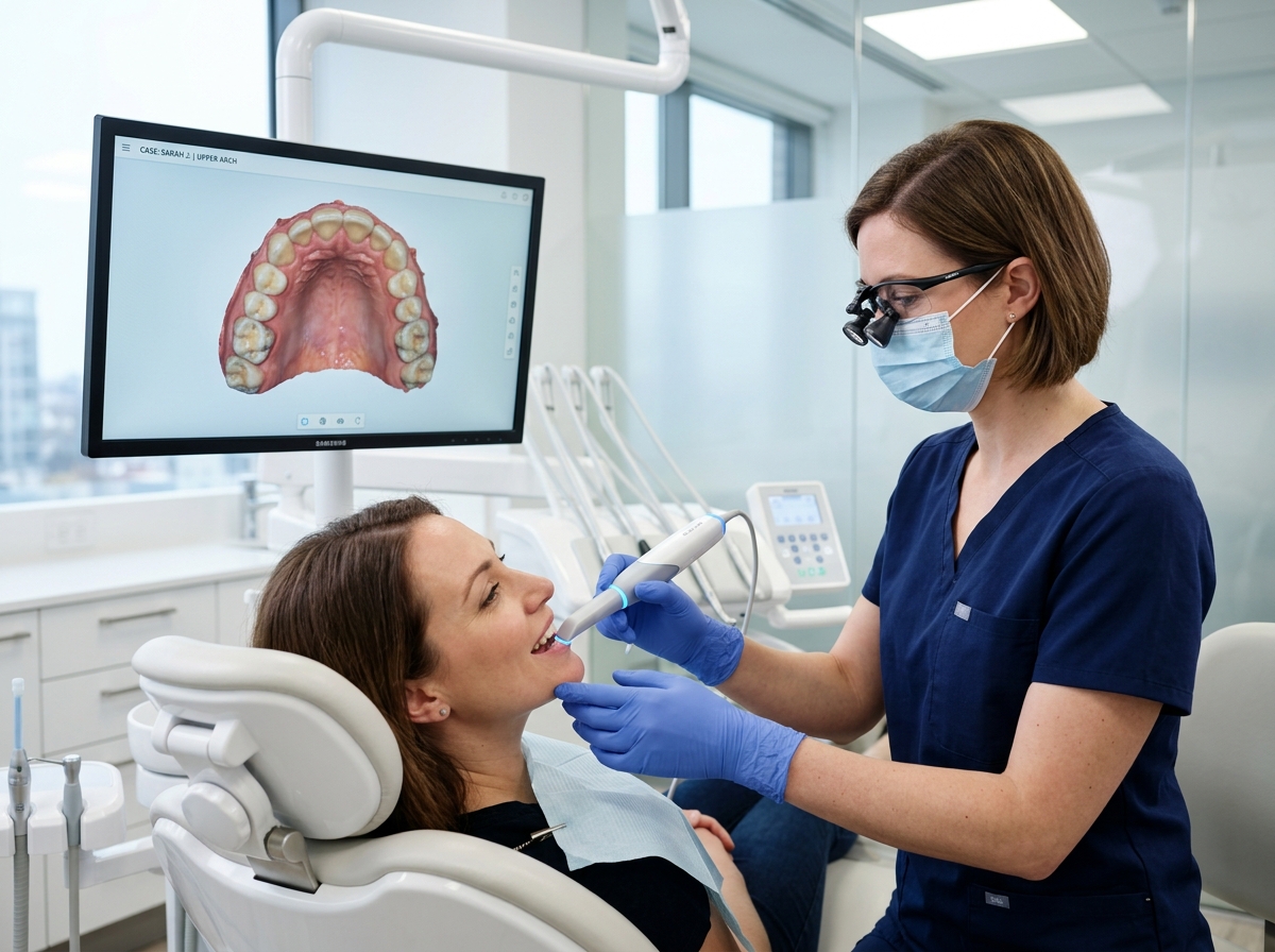 Digital intraoral 3D scanning at dental chairside with live color mesh